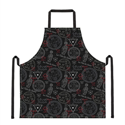 Hand Of Glory Black Magic Witch Print Apron