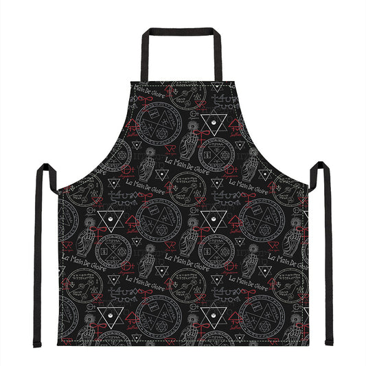 Hand Of Glory Black Magic Witch Print Apron