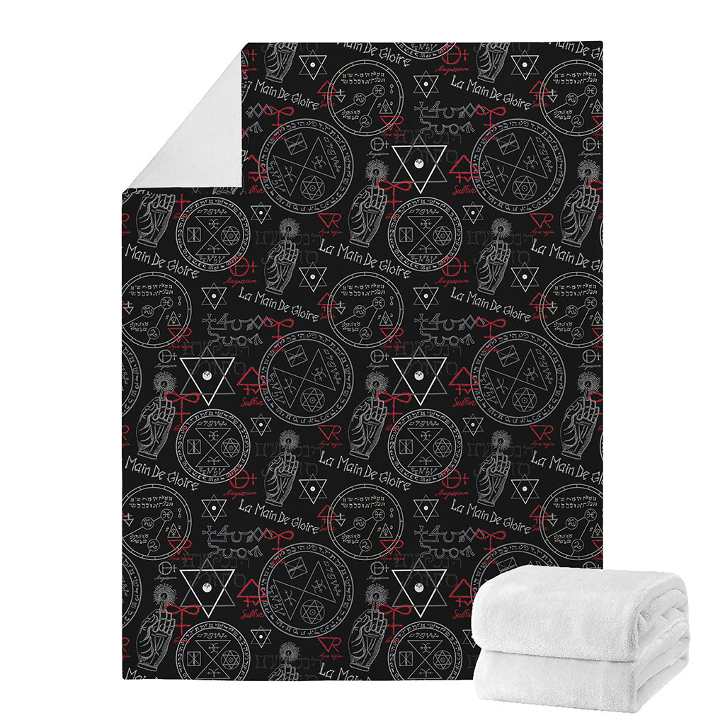 Hand Of Glory Black Magic Witch Print Blanket