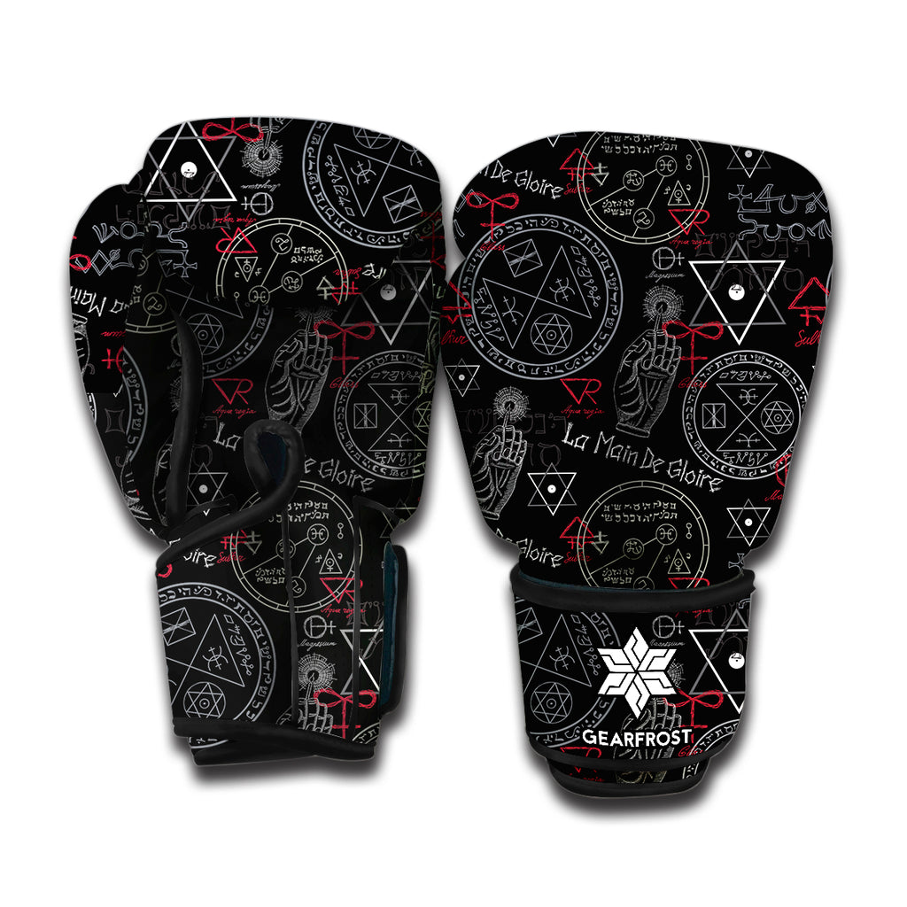 Hand Of Glory Black Magic Witch Print Boxing Gloves