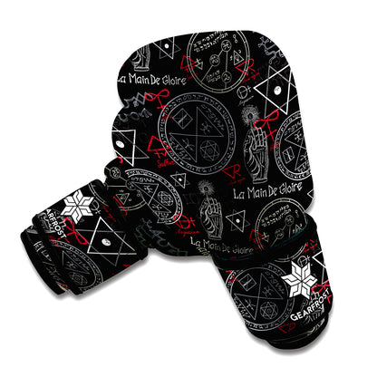 Hand Of Glory Black Magic Witch Print Boxing Gloves