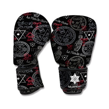 Hand Of Glory Black Magic Witch Print Boxing Gloves