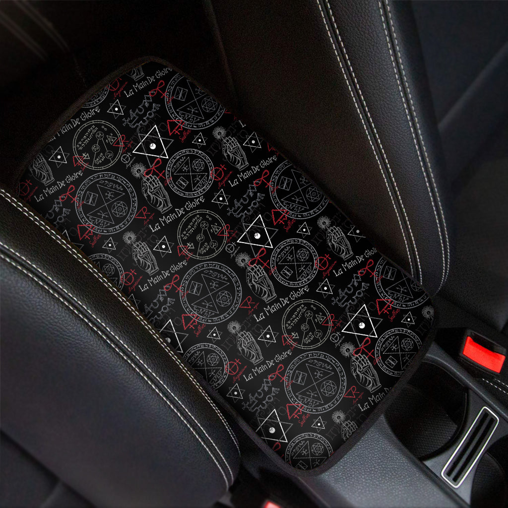 Hand Of Glory Black Magic Witch Print Car Center Console Cover