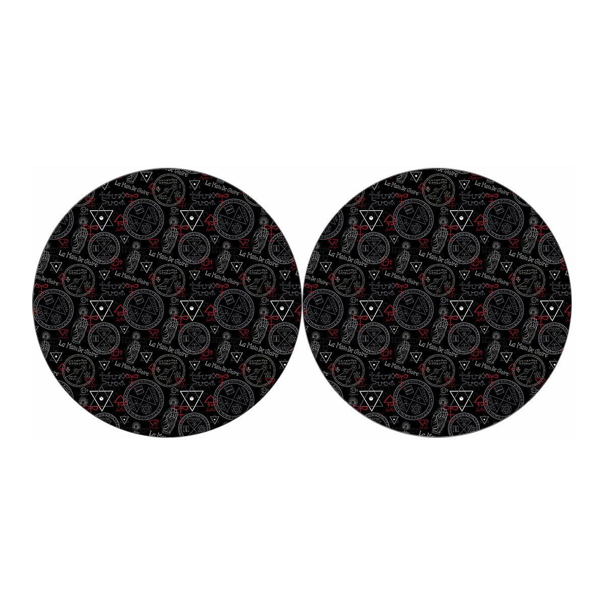 Hand Of Glory Black Magic Witch Print Car Coasters