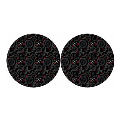 Hand Of Glory Black Magic Witch Print Car Coasters