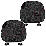 Hand Of Glory Black Magic Witch Print Car Headrest Covers