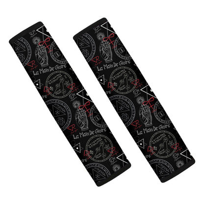 Hand Of Glory Black Magic Witch Print Car Seat Belt Covers