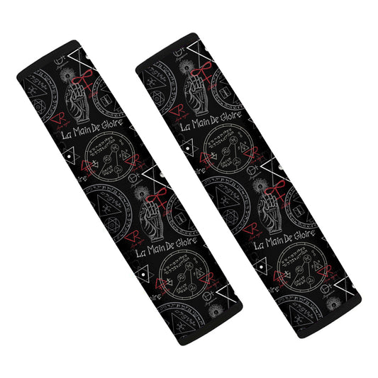 Hand Of Glory Black Magic Witch Print Car Seat Belt Covers
