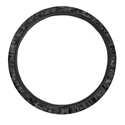 Hand Of Glory Black Magic Witch Print Car Steering Wheel Cover