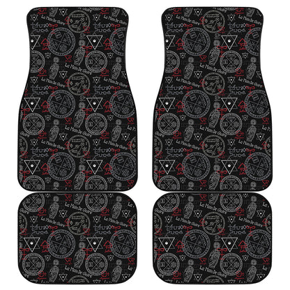 Hand Of Glory Black Magic Witch Print Front and Back Car Floor Mats