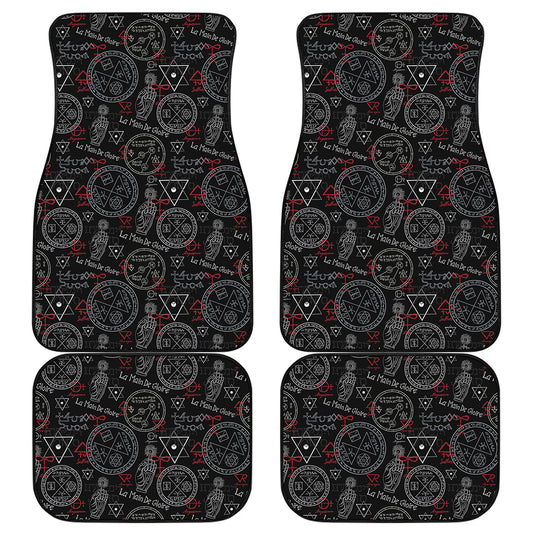 Hand Of Glory Black Magic Witch Print Front and Back Car Floor Mats