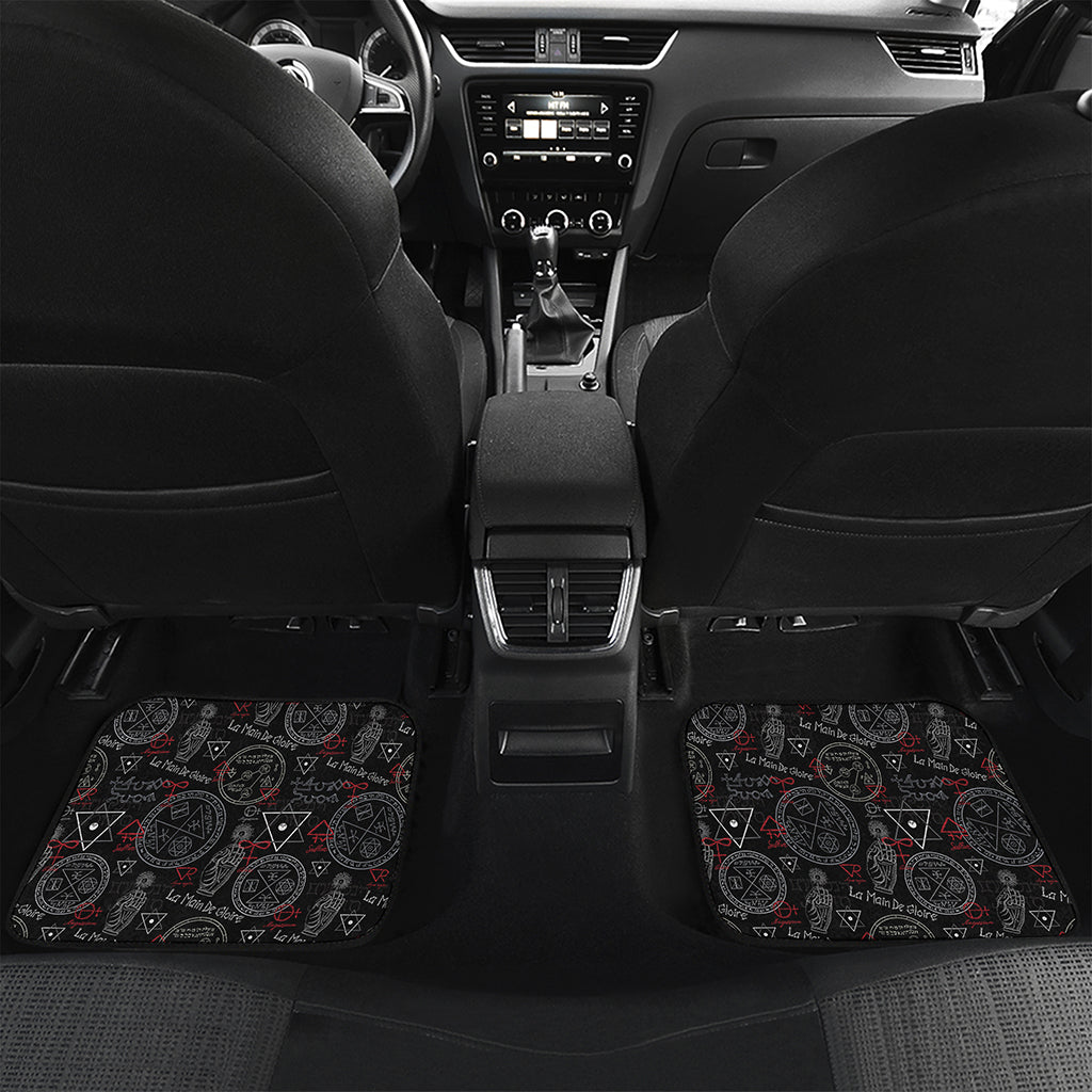 Hand Of Glory Black Magic Witch Print Front and Back Car Floor Mats