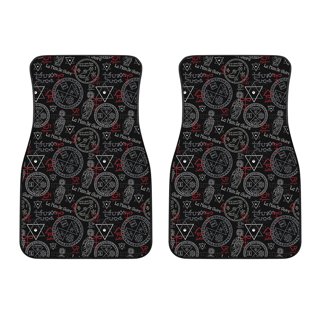 Hand Of Glory Black Magic Witch Print Front Car Floor Mats