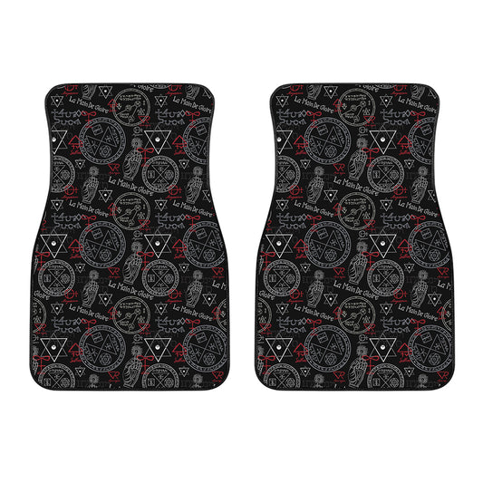 Hand Of Glory Black Magic Witch Print Front Car Floor Mats