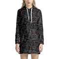Hand Of Glory Black Magic Witch Print Pullover Hoodie Dress