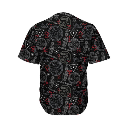 Hand Of Glory Black Magic Witch Print Men's Baseball Jersey
