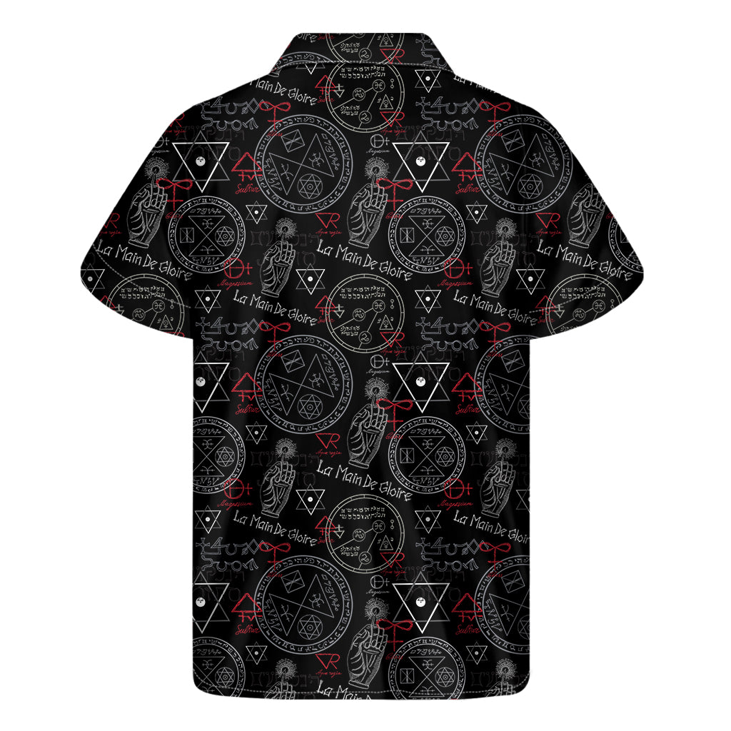 Hand Of Glory Black Magic Witch Print Men's Short Sleeve Shirt