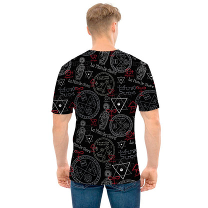 Hand Of Glory Black Magic Witch Print Men's T-Shirt