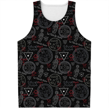 Hand Of Glory Black Magic Witch Print Men's Tank Top