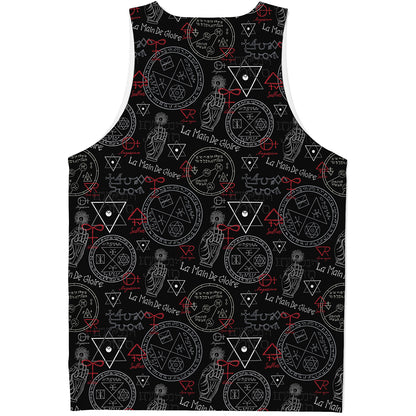 Hand Of Glory Black Magic Witch Print Men's Tank Top
