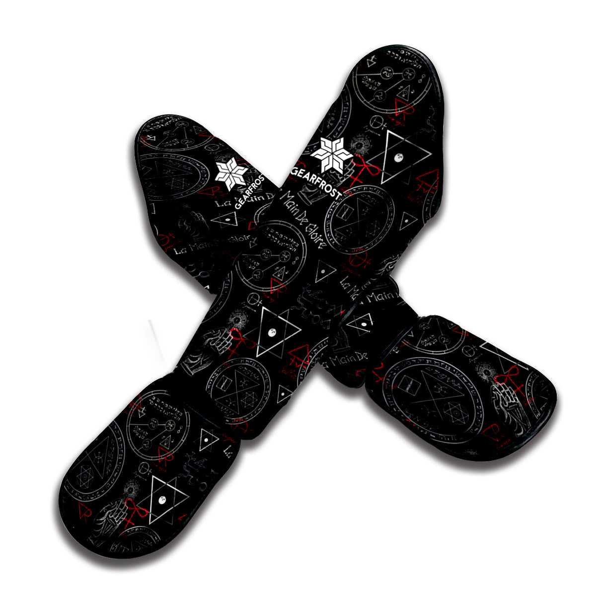 Hand Of Glory Black Magic Witch Print Muay Thai Shin Guard