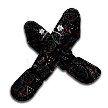 Hand Of Glory Black Magic Witch Print Muay Thai Shin Guard