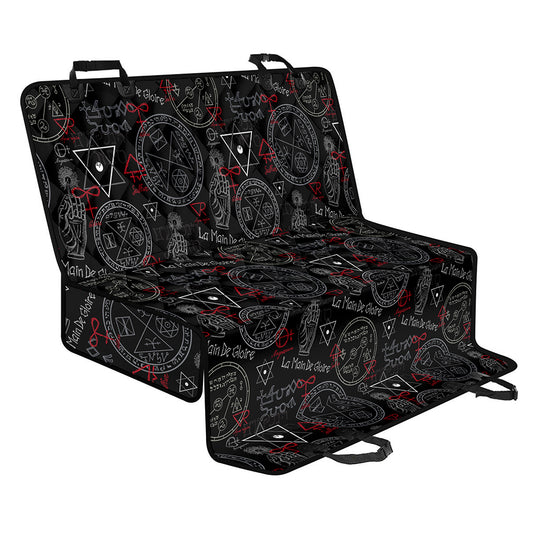 Hand Of Glory Black Magic Witch Print Pet Car Back Seat Cover