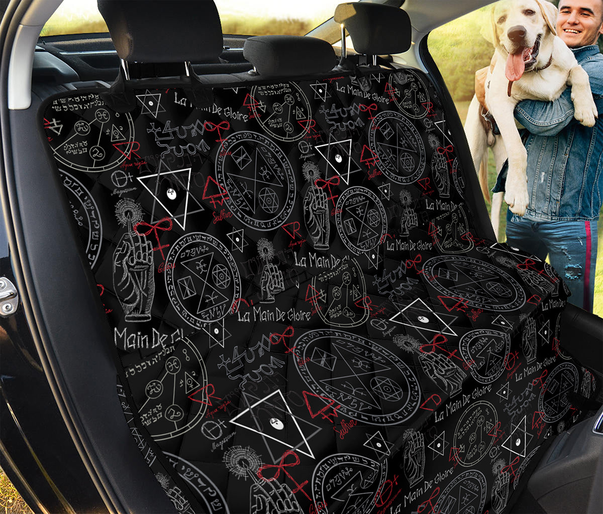 Hand Of Glory Black Magic Witch Print Pet Car Back Seat Cover
