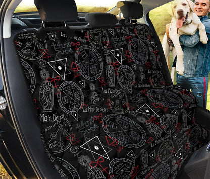 Hand Of Glory Black Magic Witch Print Pet Car Back Seat Cover
