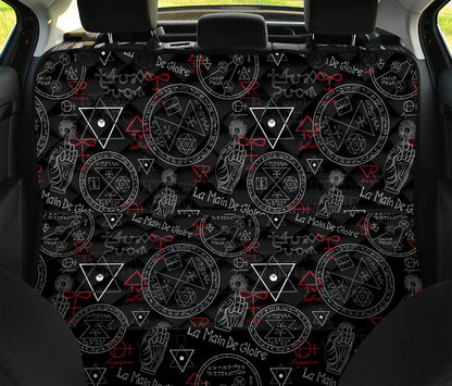 Hand Of Glory Black Magic Witch Print Pet Car Back Seat Cover