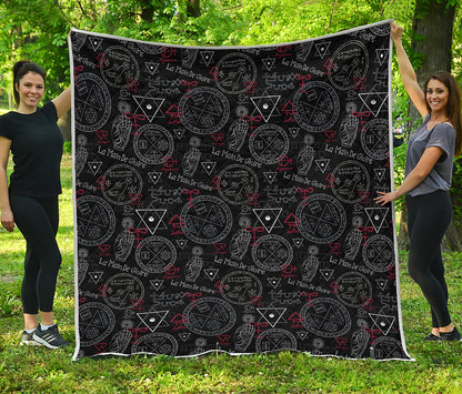 Hand Of Glory Black Magic Witch Print Quilt