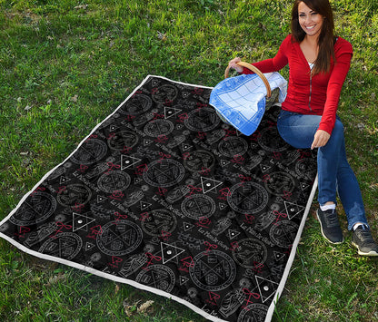 Hand Of Glory Black Magic Witch Print Quilt