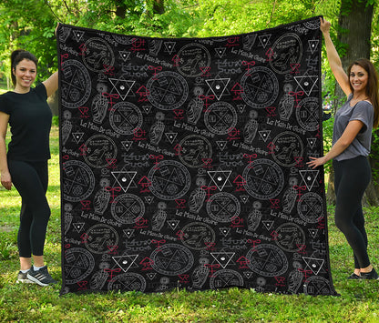 Hand Of Glory Black Magic Witch Print Quilt