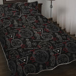 Hand Of Glory Black Magic Witch Print Quilt Bed Set