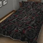 Hand Of Glory Black Magic Witch Print Quilt Bed Set