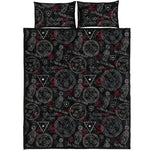 Hand Of Glory Black Magic Witch Print Quilt Bed Set