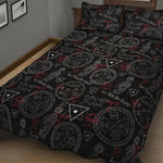 Hand Of Glory Black Magic Witch Print Quilt Bed Set