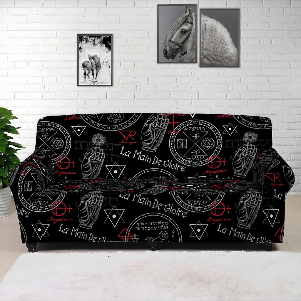 Hand Of Glory Black Magic Witch Print Sofa Cover