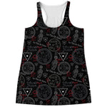 Hand Of Glory Black Magic Witch Print Women's Racerback Tank Top