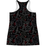 Hand Of Glory Black Magic Witch Print Women's Racerback Tank Top
