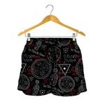 Hand Of Glory Black Magic Witch Print Women's Shorts