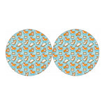 Happy Corgi Pattern Print Car Coasters