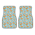 Happy Corgi Pattern Print Front Car Floor Mats