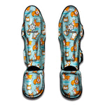 Happy Corgi Pattern Print Muay Thai Shin Guard