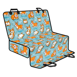 Happy Corgi Pattern Print Pet Car Back Seat Cover