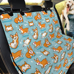 Happy Corgi Pattern Print Pet Car Back Seat Cover