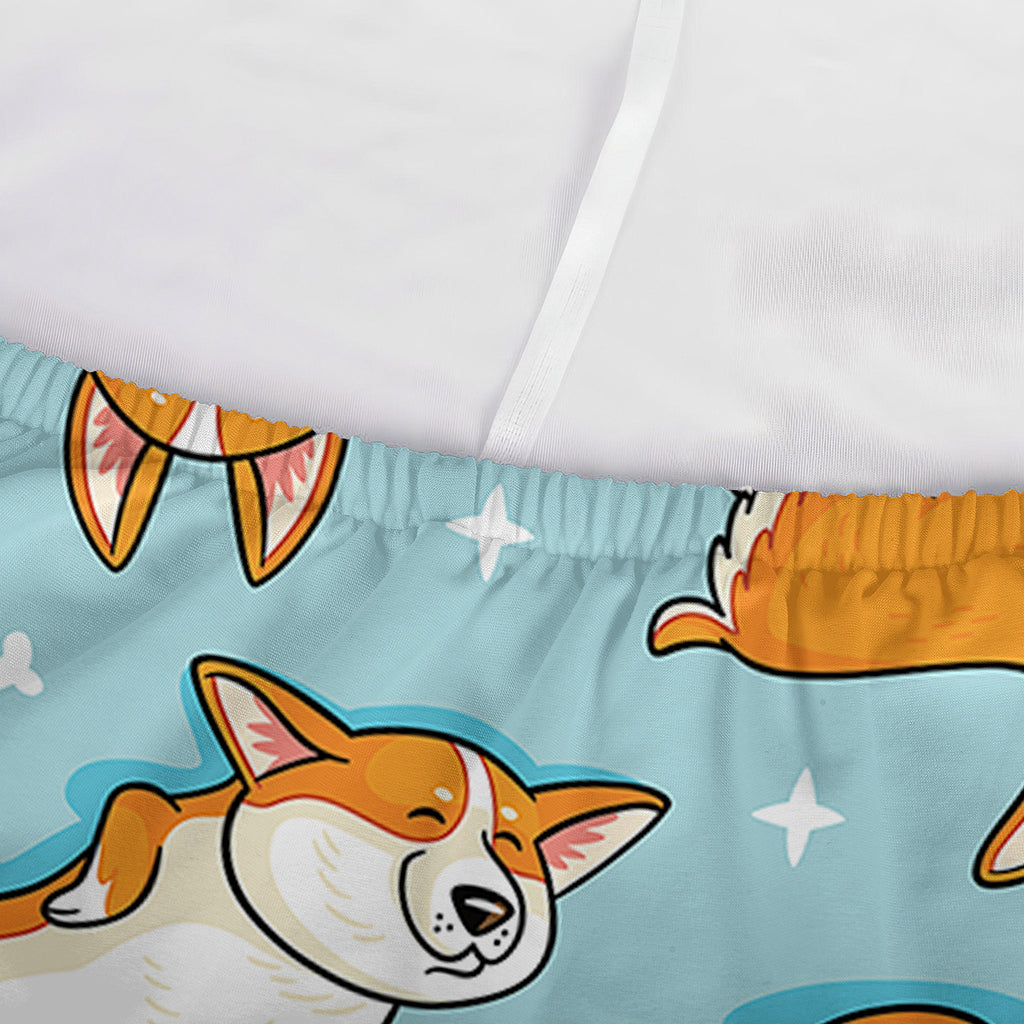 Happy Corgi Pattern Print Sofa Cover