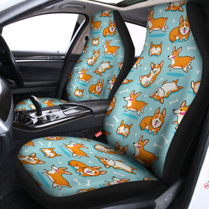 Happy Corgi Pattern Print Universal Fit Car Seat Covers