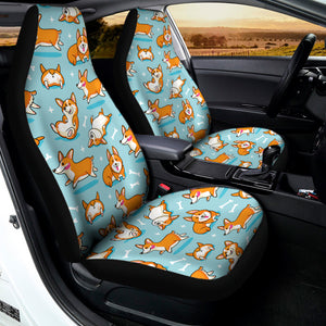 Happy Corgi Pattern Print Universal Fit Car Seat Covers