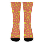 Happy Emoji Pattern Print Crew Socks